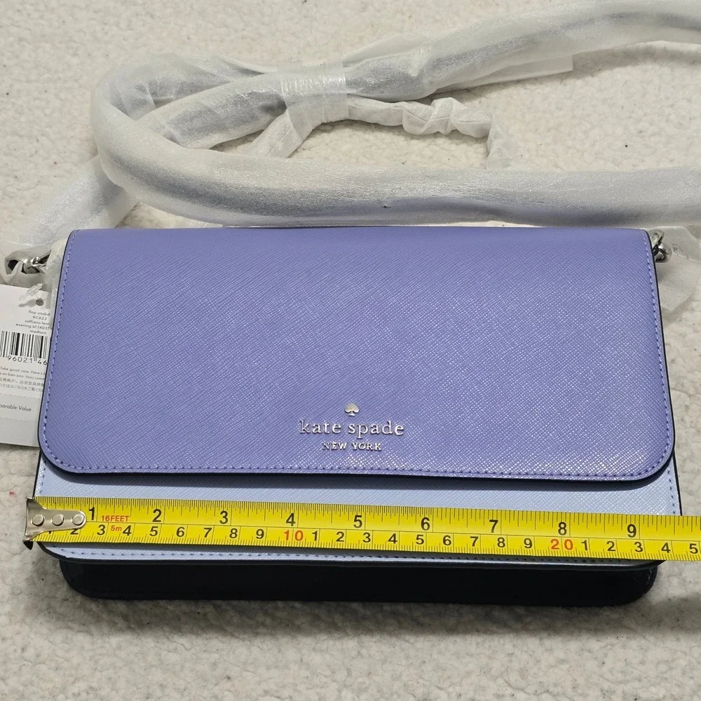 Kate Spade Madison Flap Convertible‎ Crossbody Saffiano Leather Blue KC623 NEW